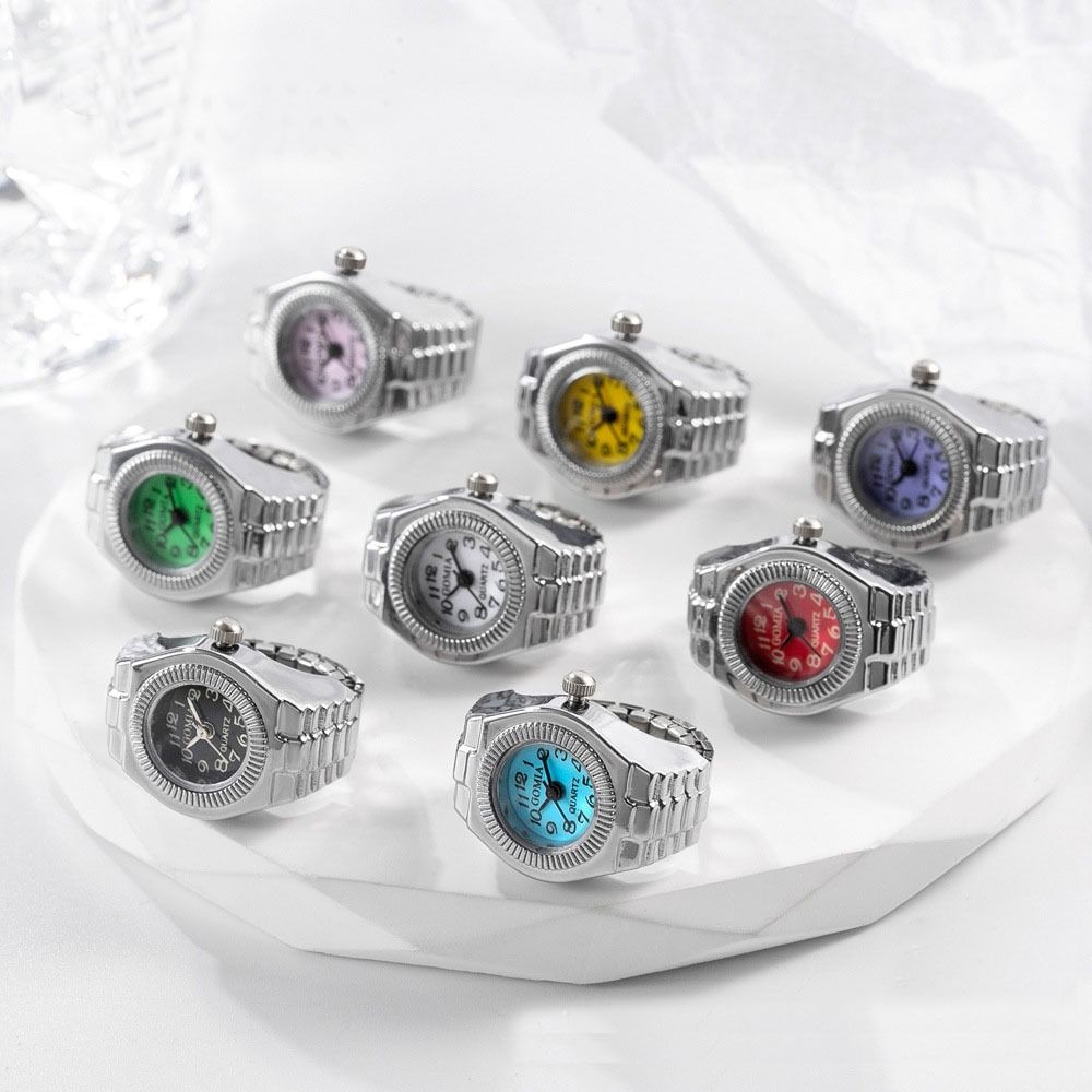 Canvas Strap Watch - Cincin Jam Tangan Mini Punk Kreatif