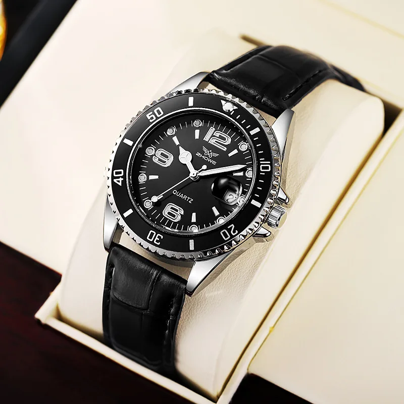 Leather Watch Band Men - Jam Tangan Bisnis Pria Tali Kulit