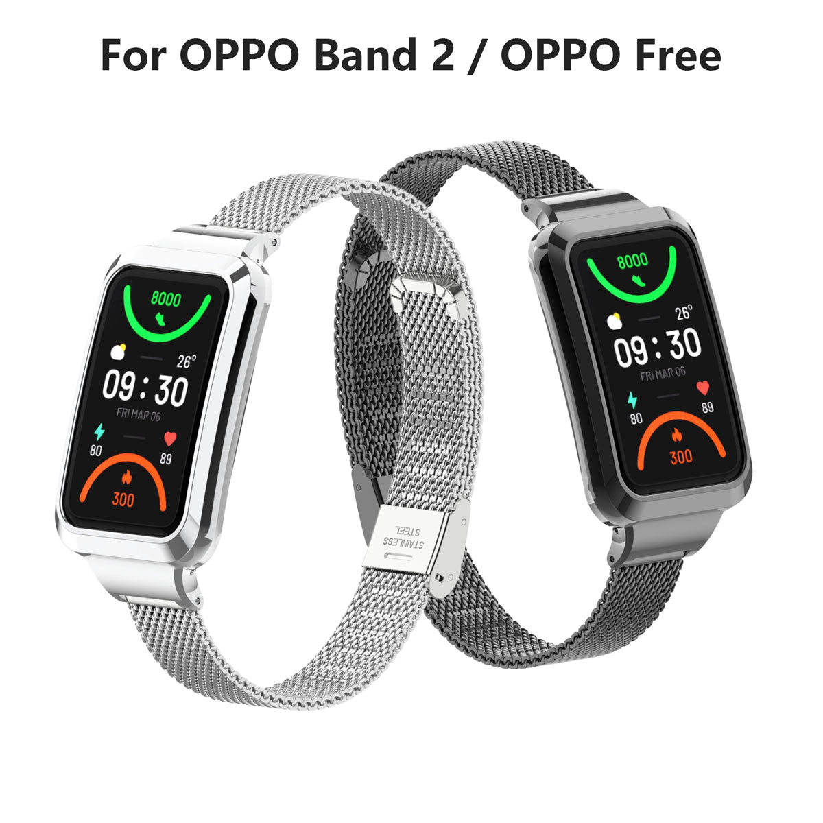 Mesh Strap Metal - Cocok untuk Oppo Band 2 Tali