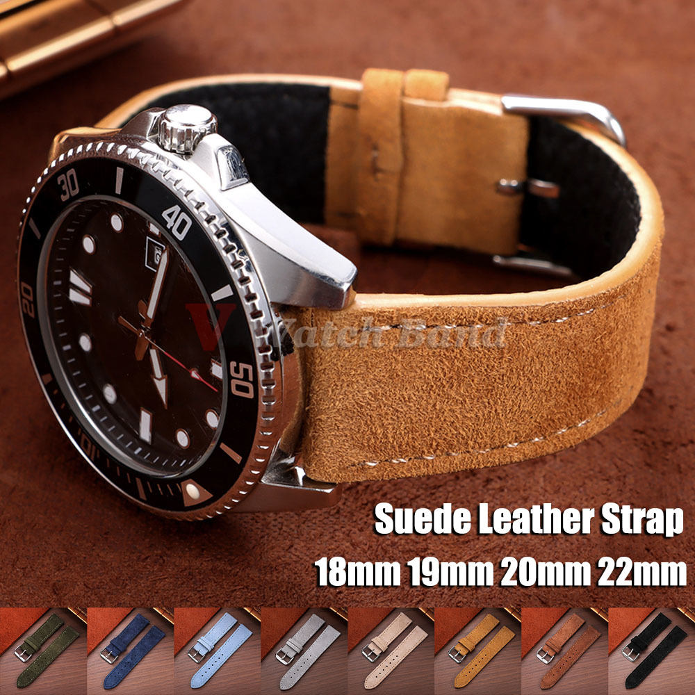 Suede Strap Watch - Tali Jam Tangan Kulit Suede 18Mm