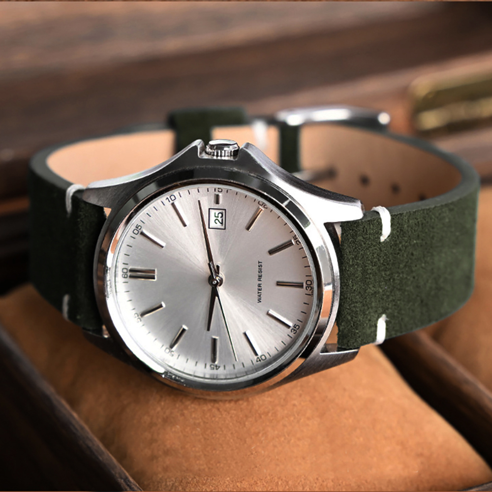 Suede Strap Watch - Gelang kulit anak sapi 14mm 16mm