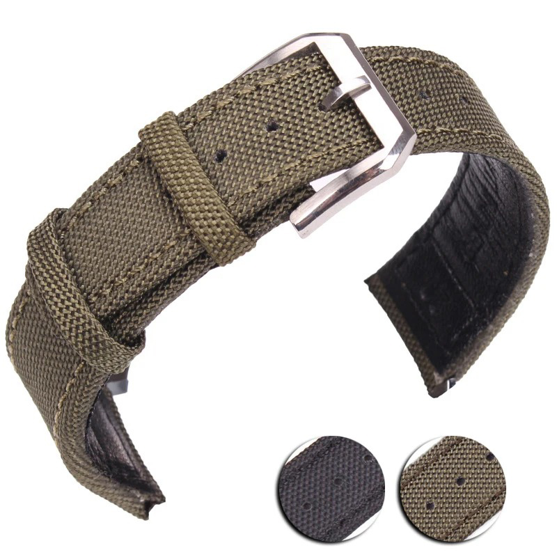 Nato Strap Nylon - Tali jam tangan kulit asli nilon,