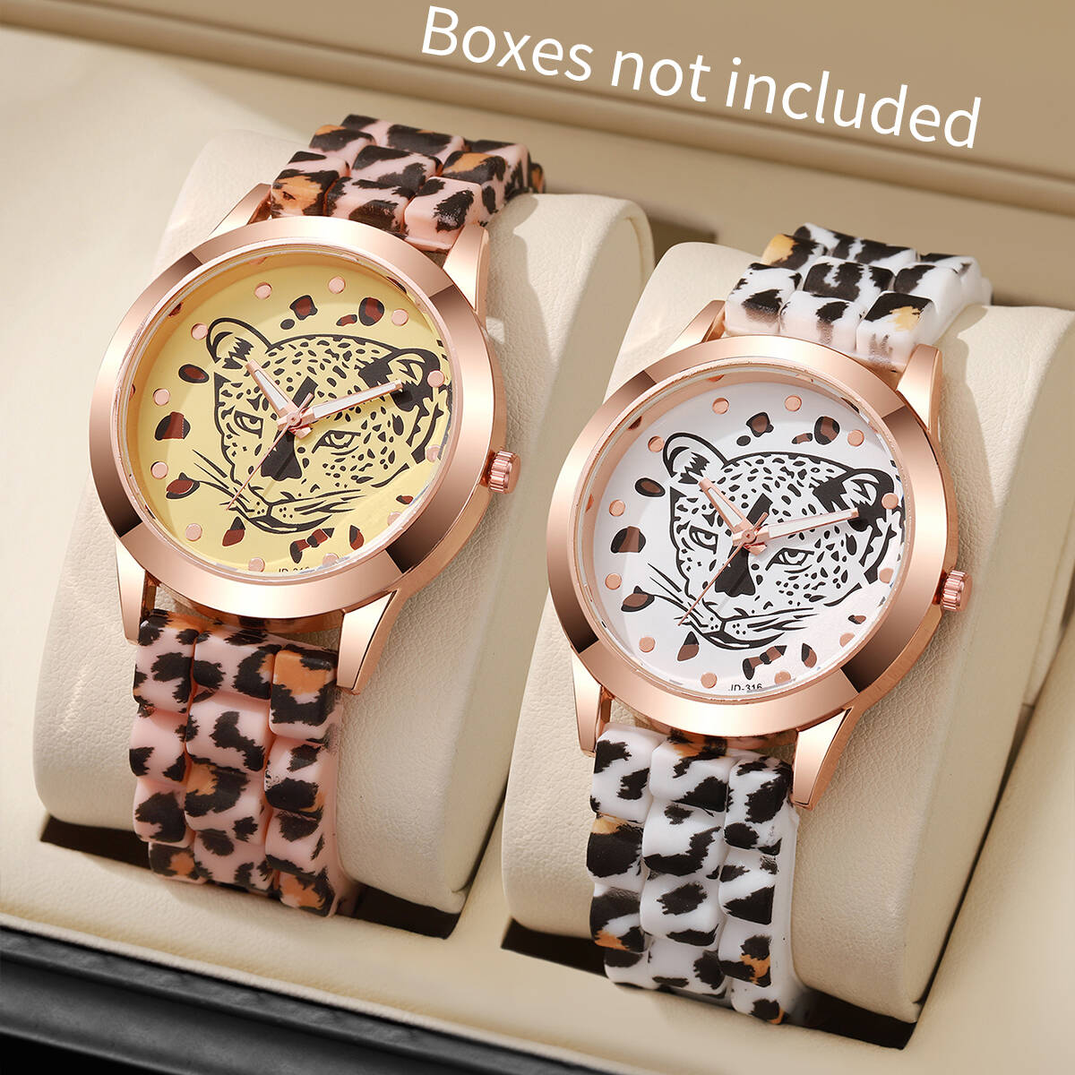 Silicone Band Women - Jam Tangan Wanita Modis 2 Buah/Set