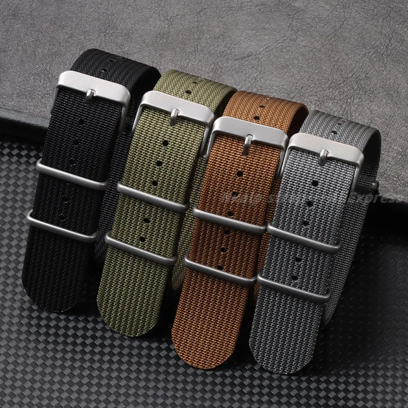 Nato Strap Nylon - Tali jam nilon Ribbed 18mm 20mm