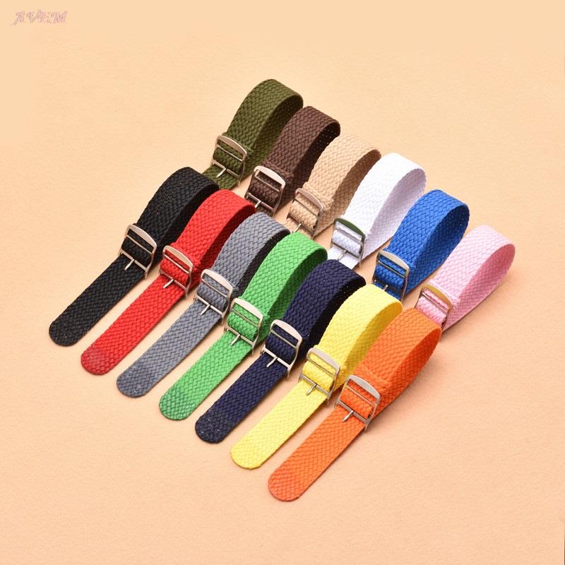 Perlon Strap Woven - Gelang jam tangan olahraga kanvas tali