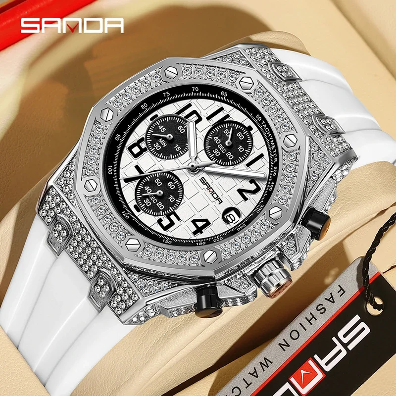 Rubber Strap Diver - Jam Tangan Quartz Pria SANDA 7026