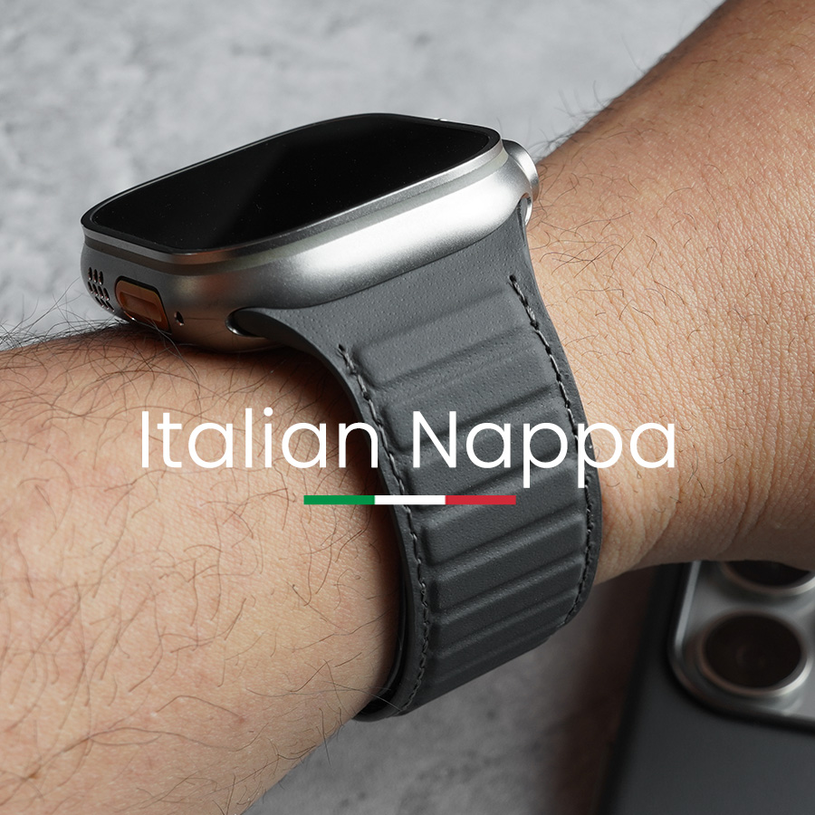 Suede Strap Watch - Nappa magnetik tali asli untuk Apple