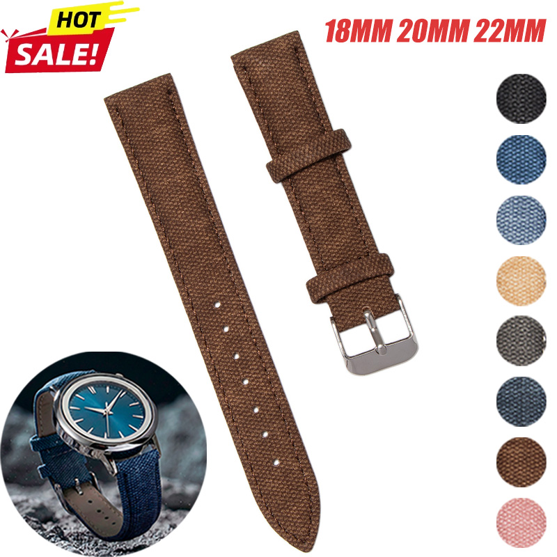 Canvas Strap Watch - Tali Jam Tangan Kulit Nilon 18mm