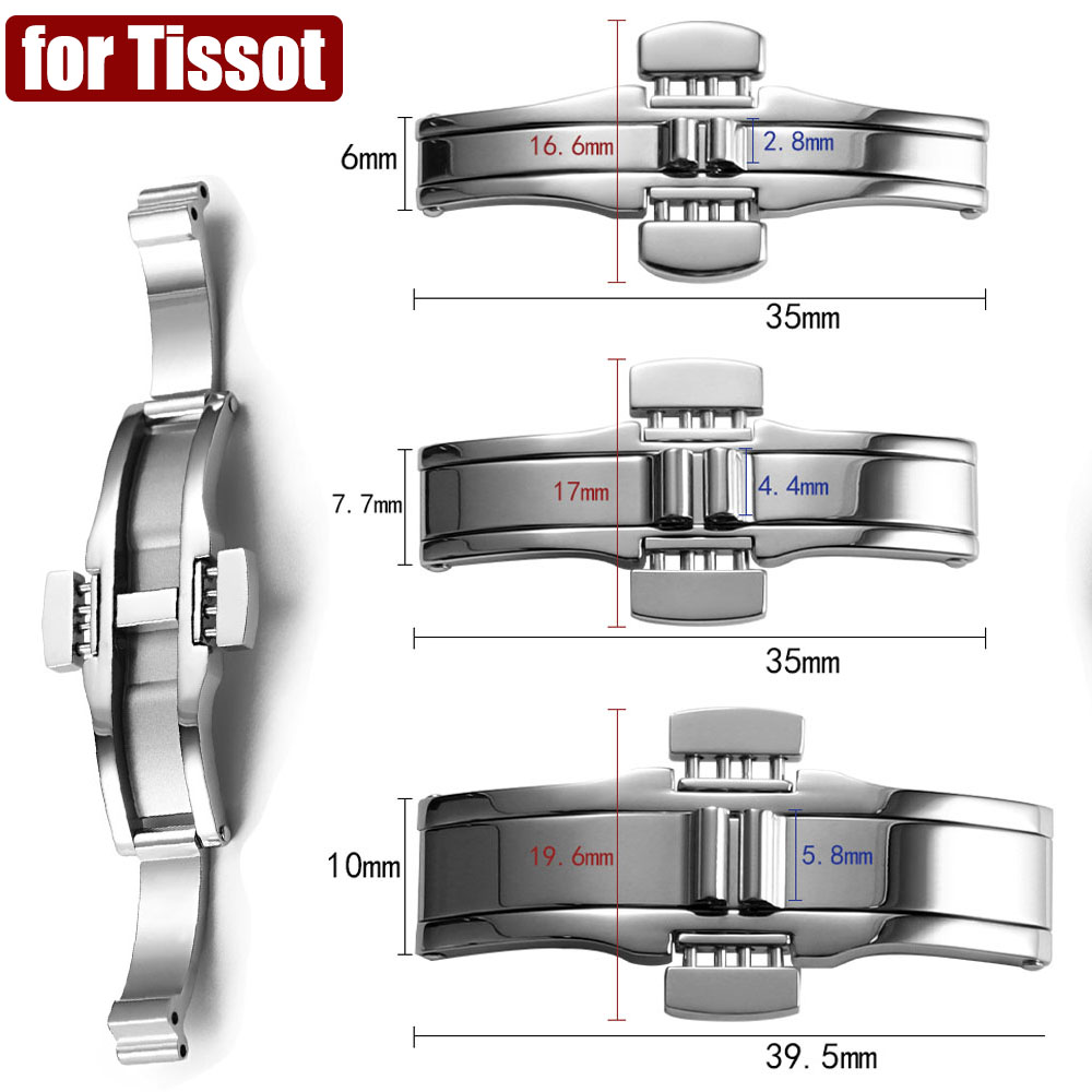 Butterfly Clasp Deployant - Gesper Kupu-kupu Baja Tahan Karat Perak