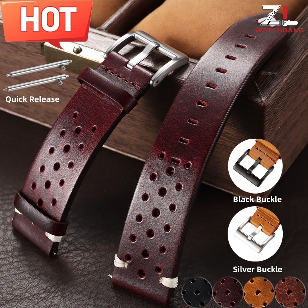 Leather Strap Quick Release - Tali Jam Tangan Kulit Sapi Bernapas