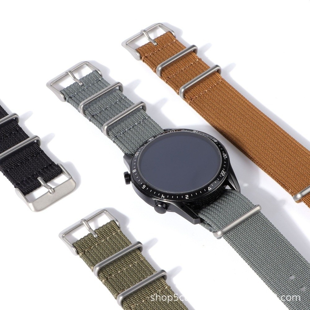 14/16/18/20/22Mm Gelang Jam Ta - Nato Strap Nylon ulasan dan harga