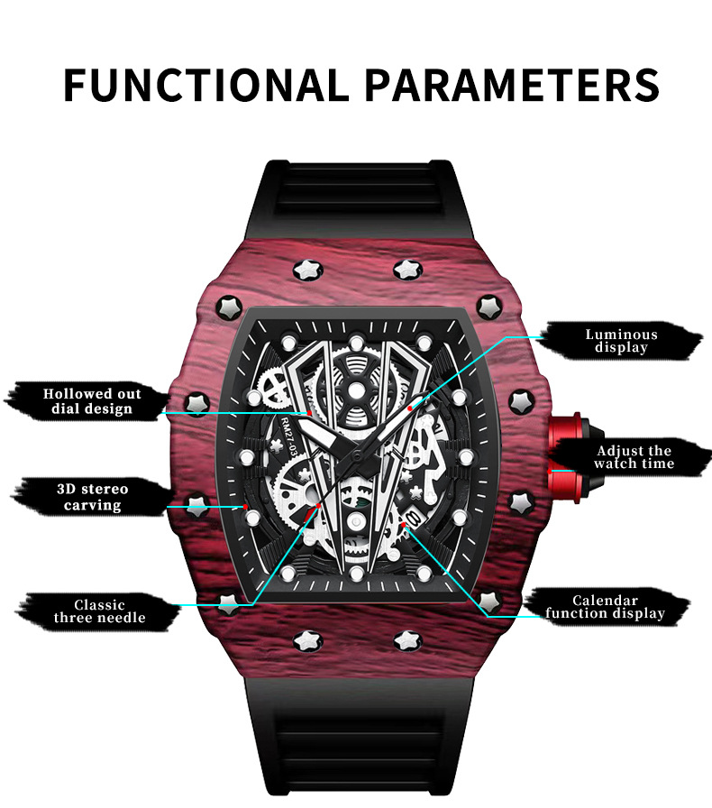 Jam Tangan Pria BINBOND B8577  - Rubber Strap Diver ulasan dan harga