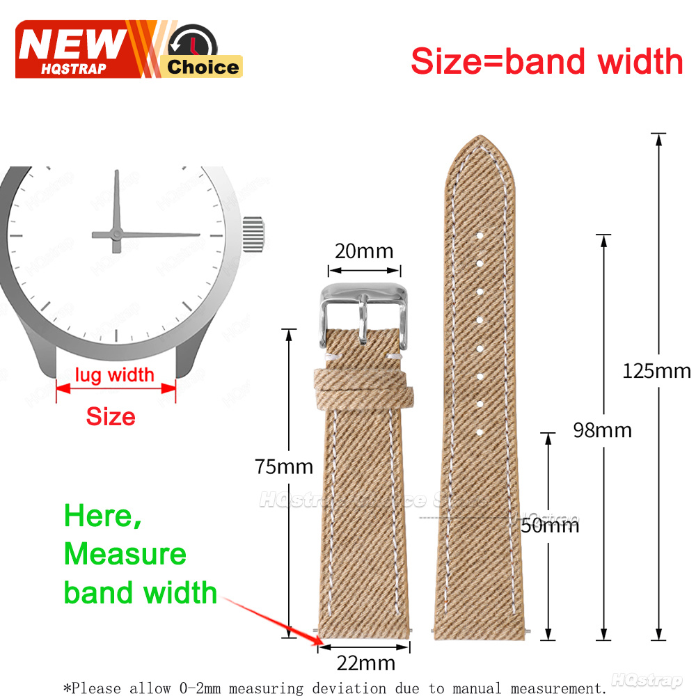 Tali Jam Tangan Kain Denim Nil - Canvas Strap Watch ulasan dan harga