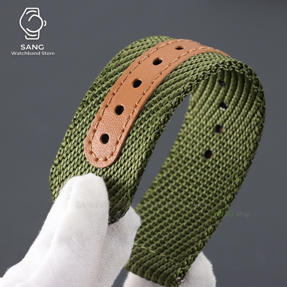 Tali Jam Tangan Kanvas Nilon L - Suede Strap Watch ulasan dan harga