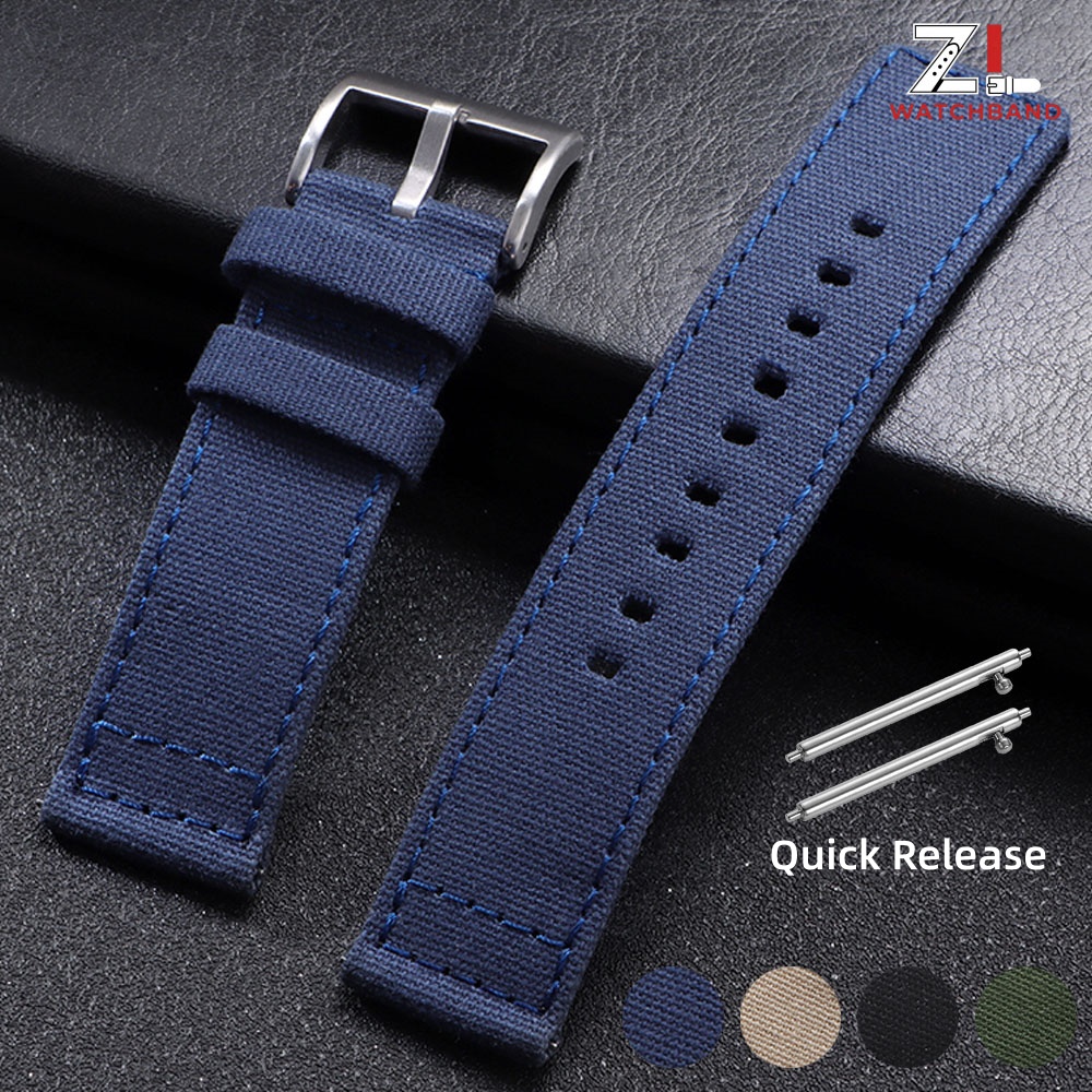 Tali Jam Tangan Nilon 20Mm 22M - Canvas Strap Watch ulasan dan harga