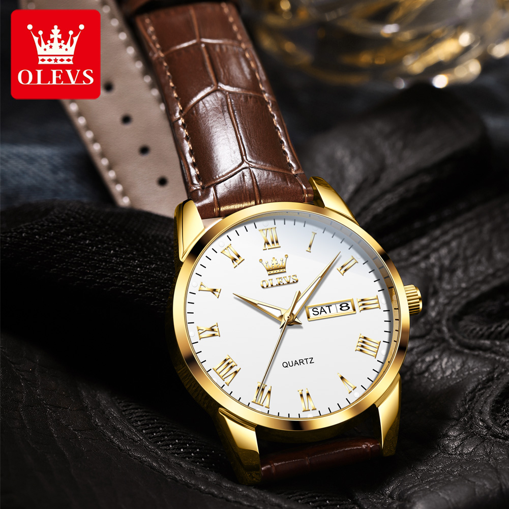 Jam Tangan Quartz Original OLE - Leather Watch Band Men ulasan dan harga