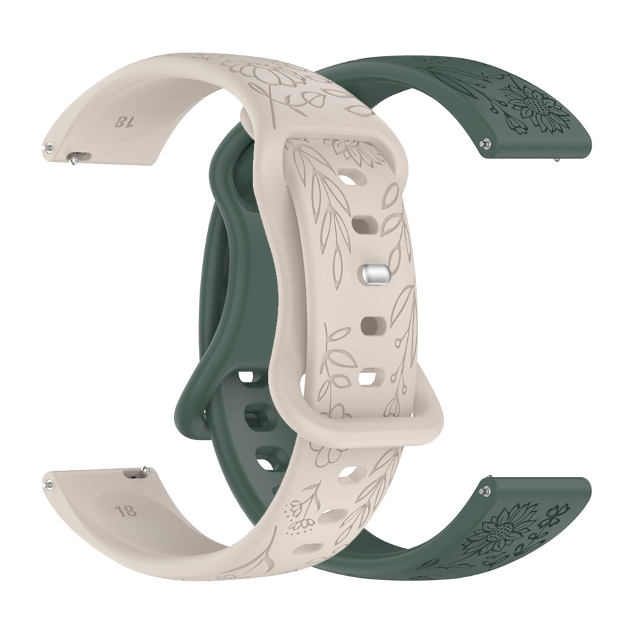 Tali Silikon Bunga 3D 20 22mm  - Silicone Watch Band 22Mm ulasan dan harga