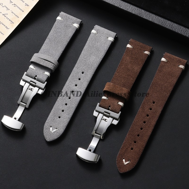 18mm 20mm 22mm Tali Jam Tangan - Suede Strap Watch ulasan dan harga