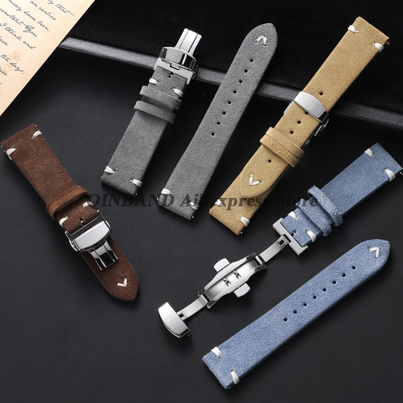18mm 20mm 22mm Tali Jam Tangan - Suede Strap Watch ulasan dan harga