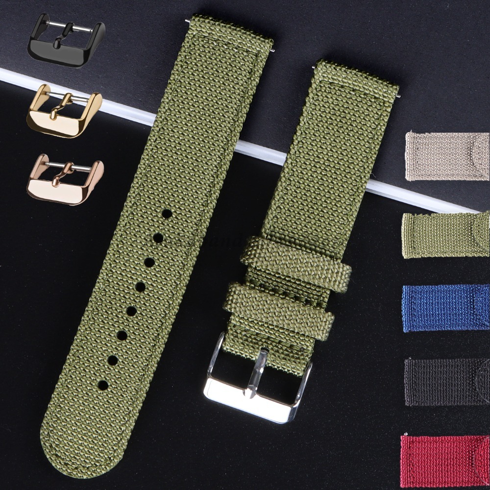 18 20 22 24mm tali kanvas nilo - Nato Strap Nylon ulasan dan harga