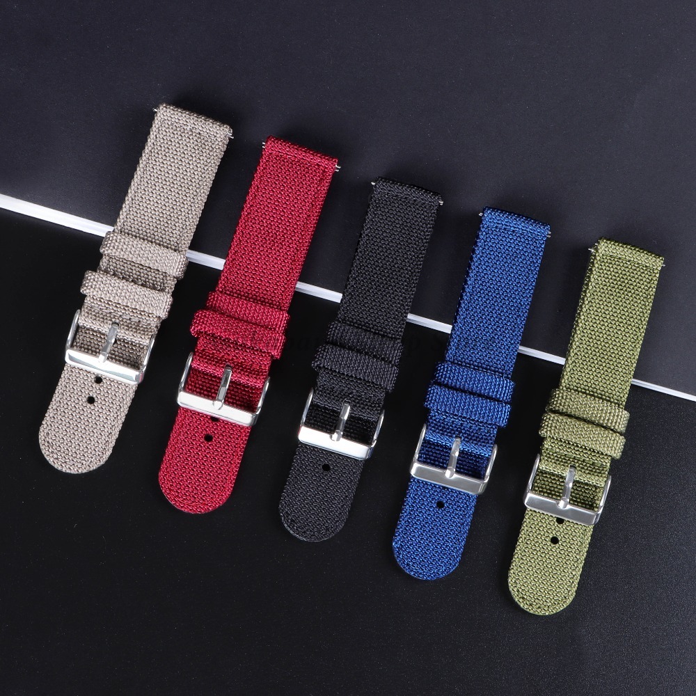 18 20 22 24mm tali kanvas nilo - Nato Strap Nylon ulasan dan harga