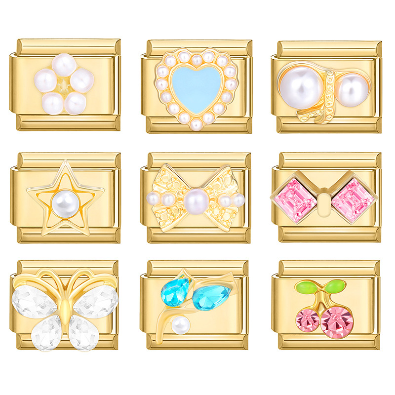 Baru Vintage Glitter Bunga Mat - Butterfly Clasp Deployant ulasan dan harga