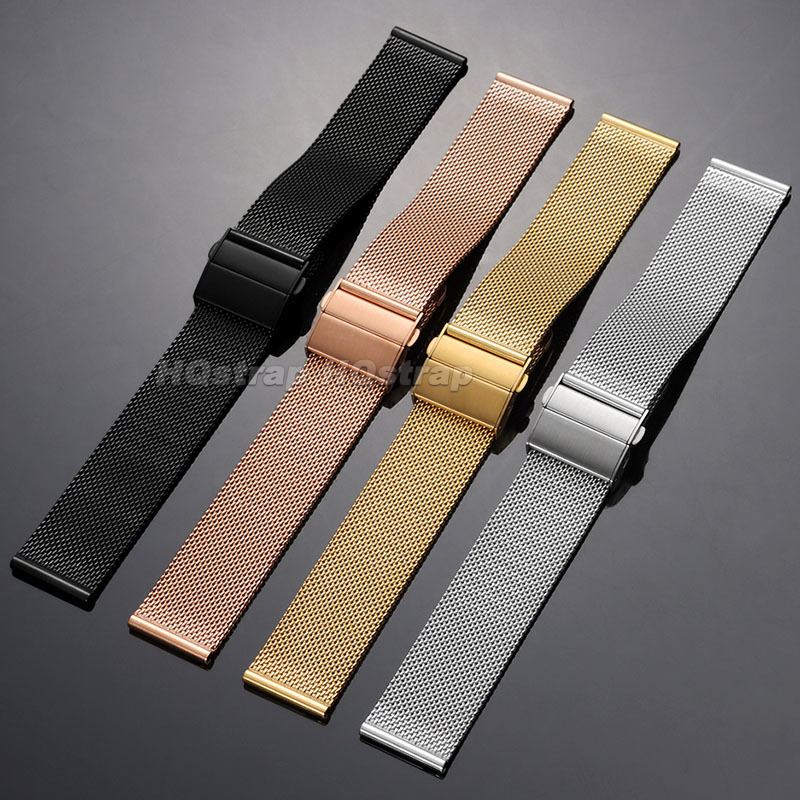 16/18/20/22Mm 0.6Mm Tali Jam T - Mesh Strap Metal ulasan dan harga