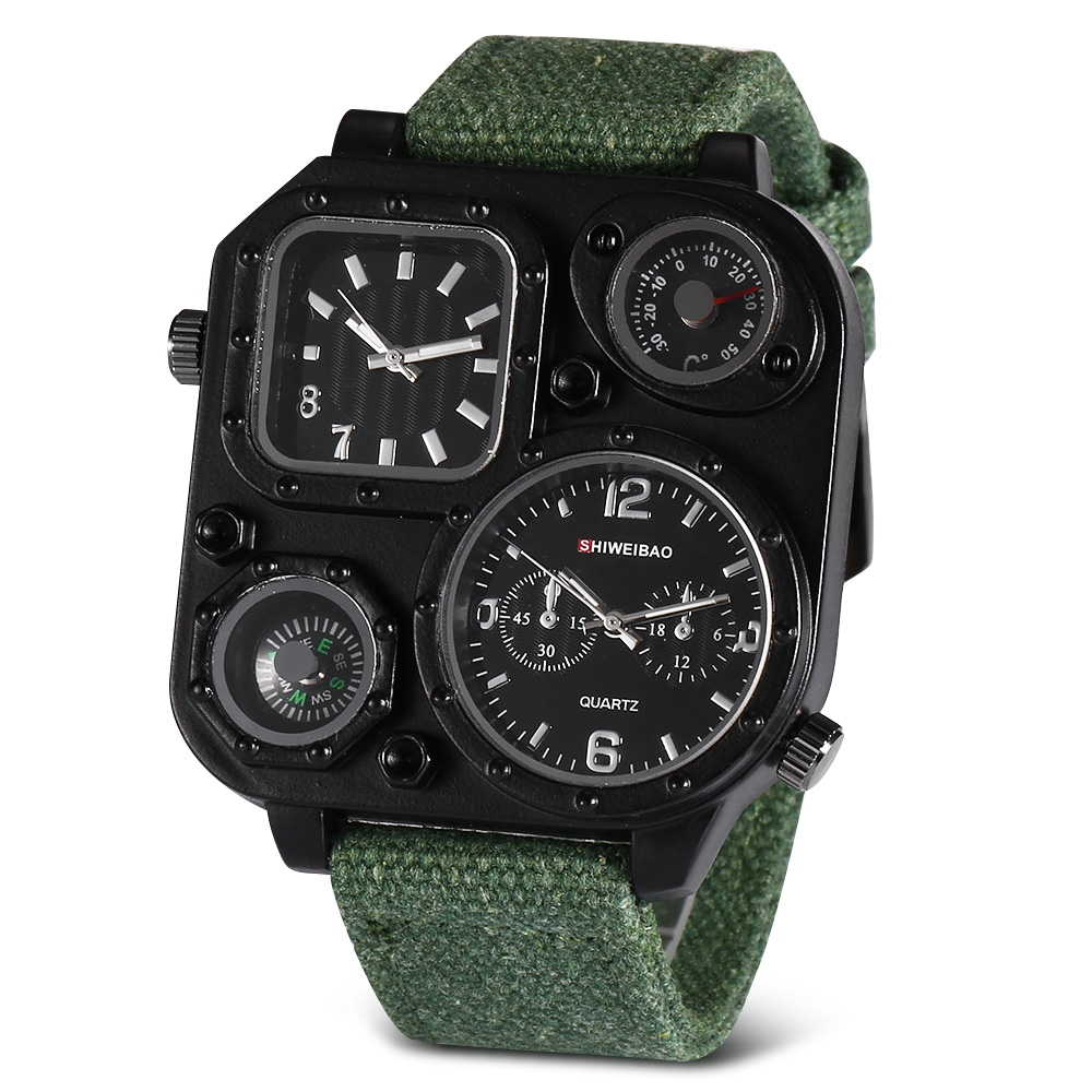 Jam Tangan Kuarsa Pria Jam Tan - Canvas Strap Watch ulasan dan harga