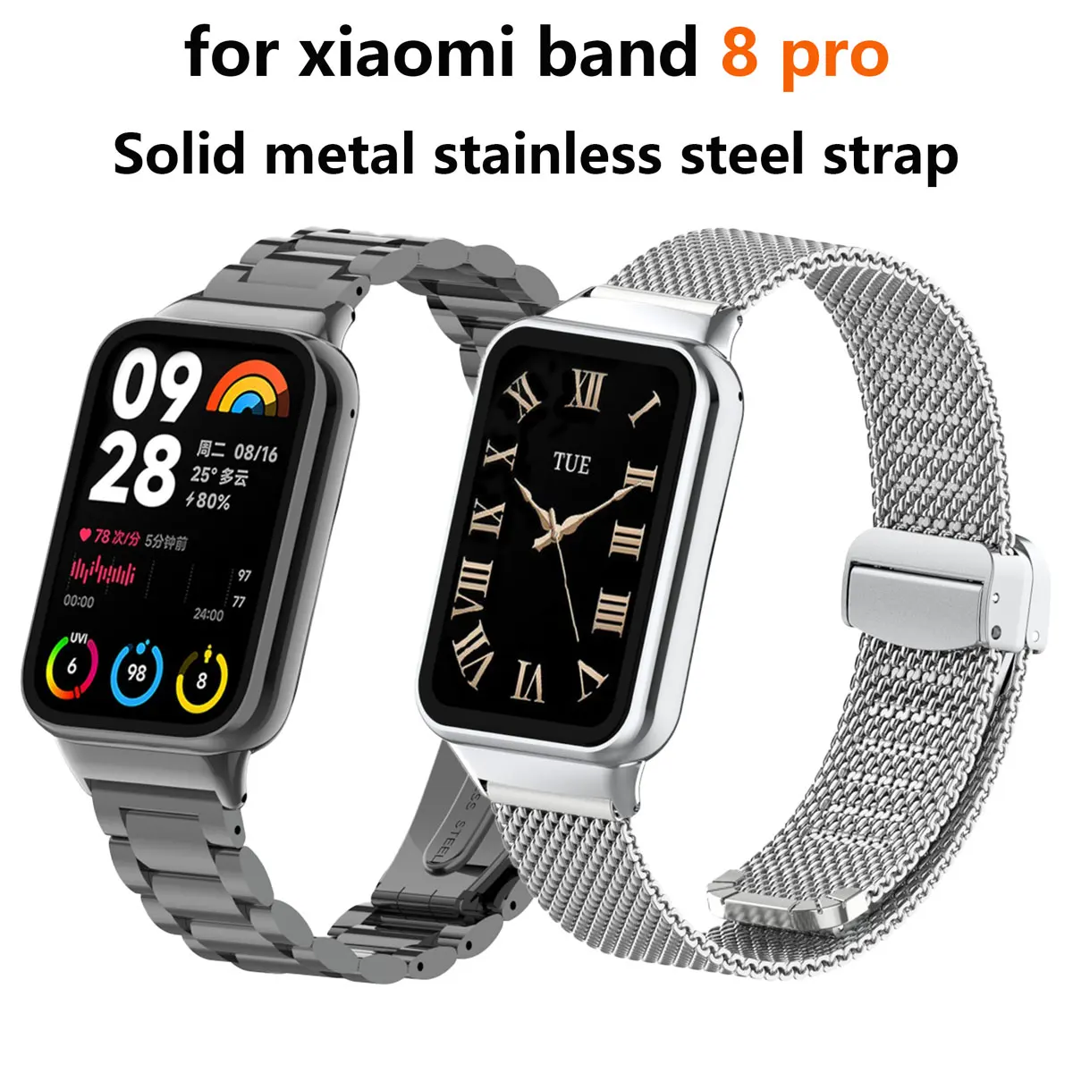 Cocok untuk Xiaomi band 8pro t - Mesh Strap Metal ulasan dan harga