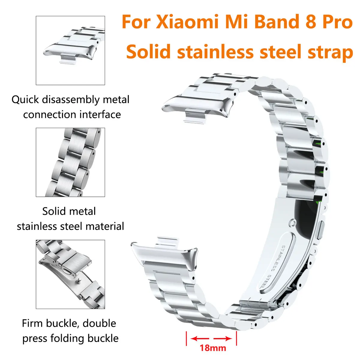 Cocok untuk Xiaomi band 8pro t - Mesh Strap Metal ulasan dan harga