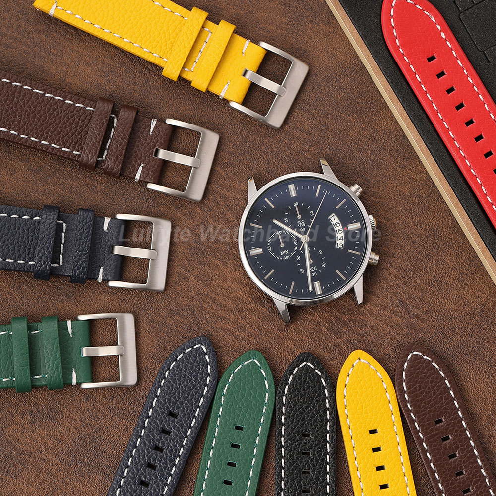 Tali Jam Tangan Tekstur Litchi - Leather Strap Quick Release ulasan dan harga