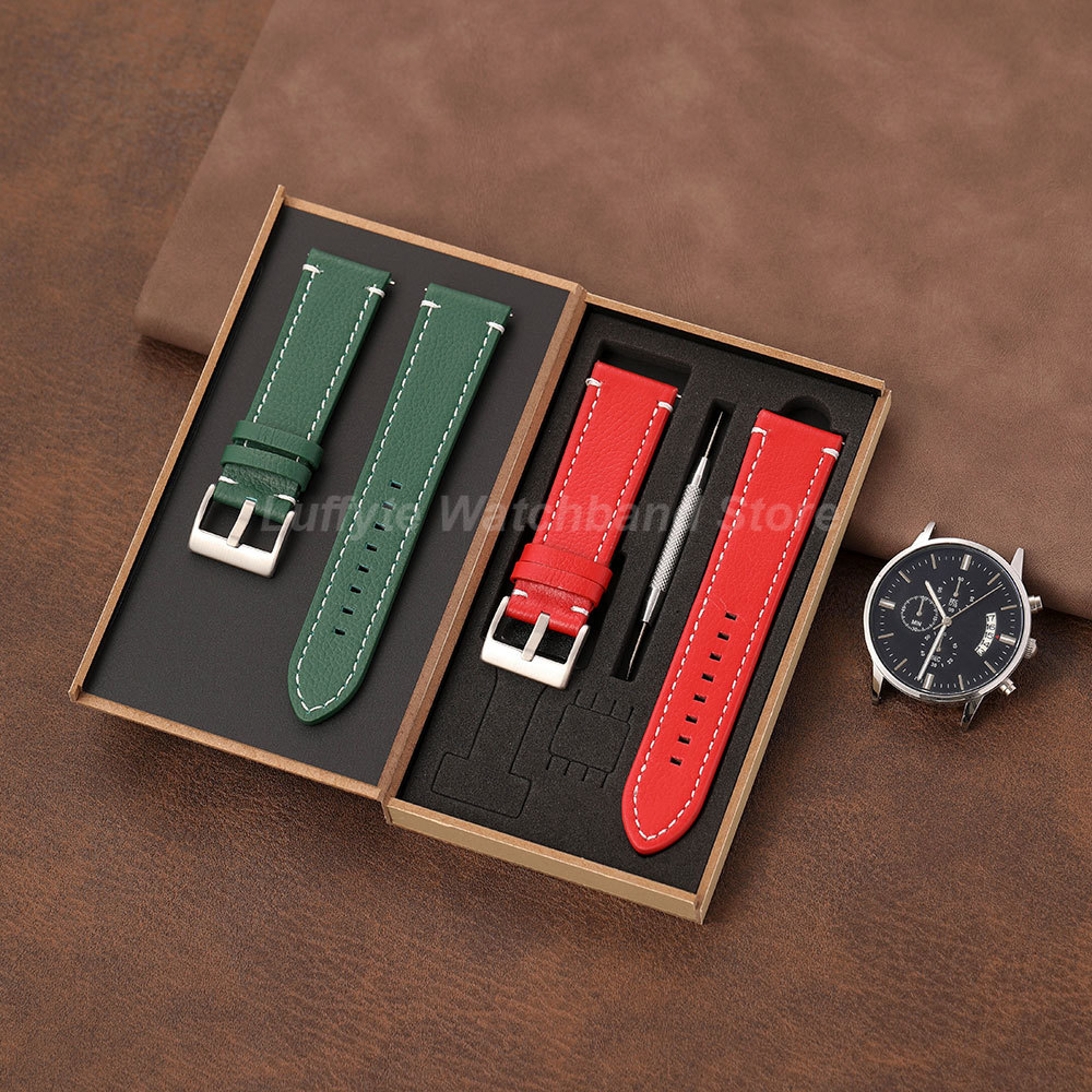 Tali Jam Tangan Tekstur Litchi - Leather Strap Quick Release ulasan dan harga