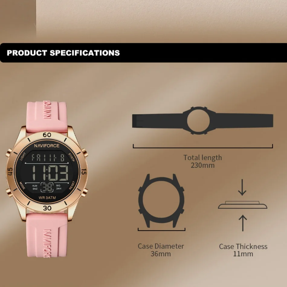 Jam Tangan NAVIFORCE untuk Wan - Silicone Band Women ulasan dan harga