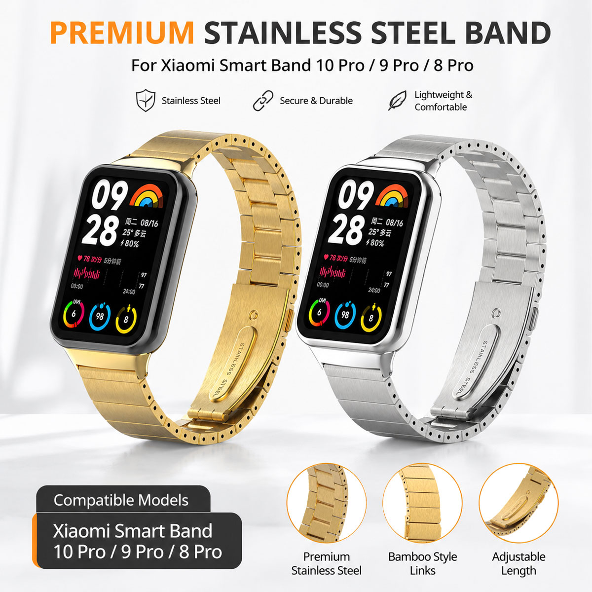 Tali Jam Tangan Logam Stainles - Butterfly Clasp Deployant ulasan dan harga