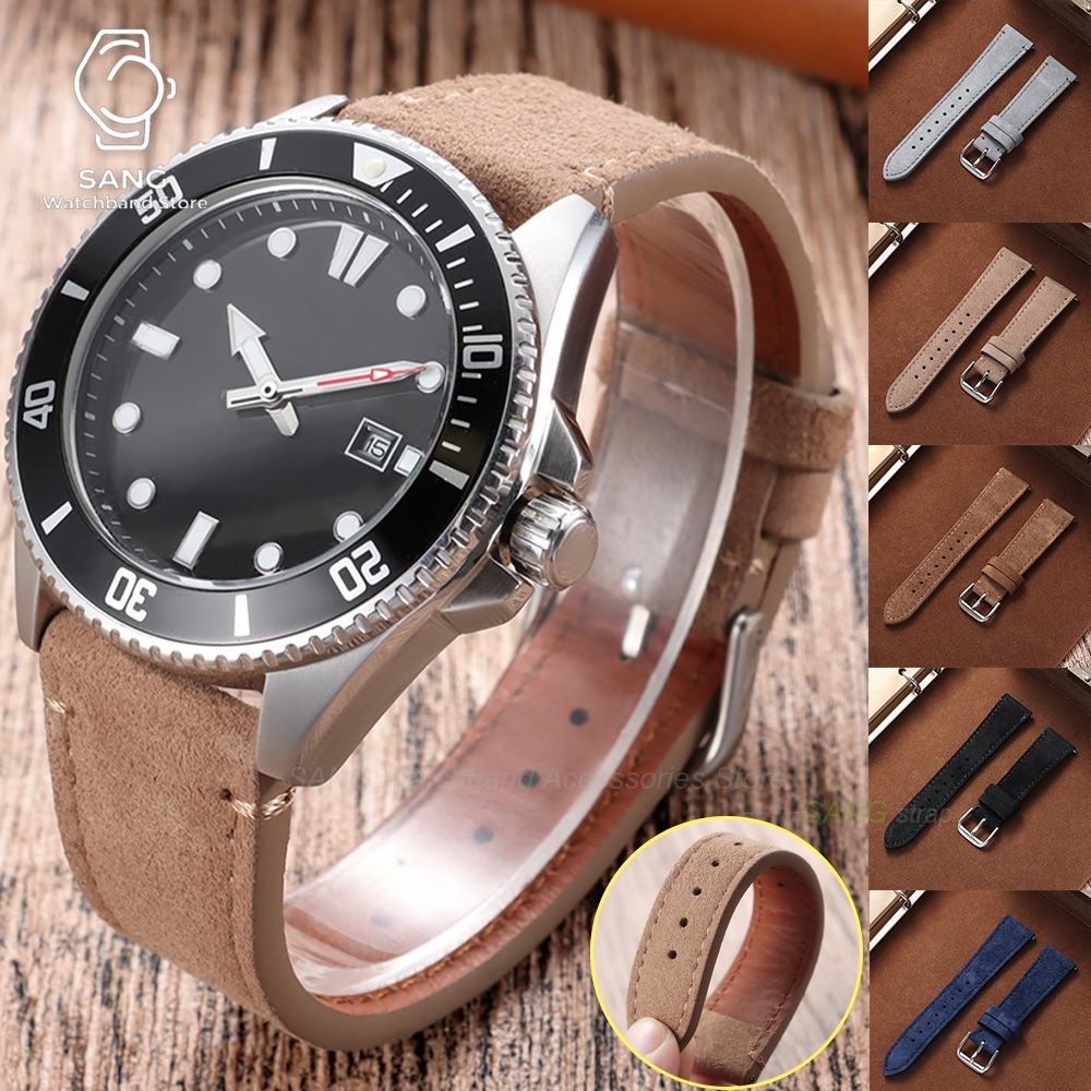 20mm 22mm Tali Jam Tangan Kuli - Suede Strap Watch ulasan dan harga