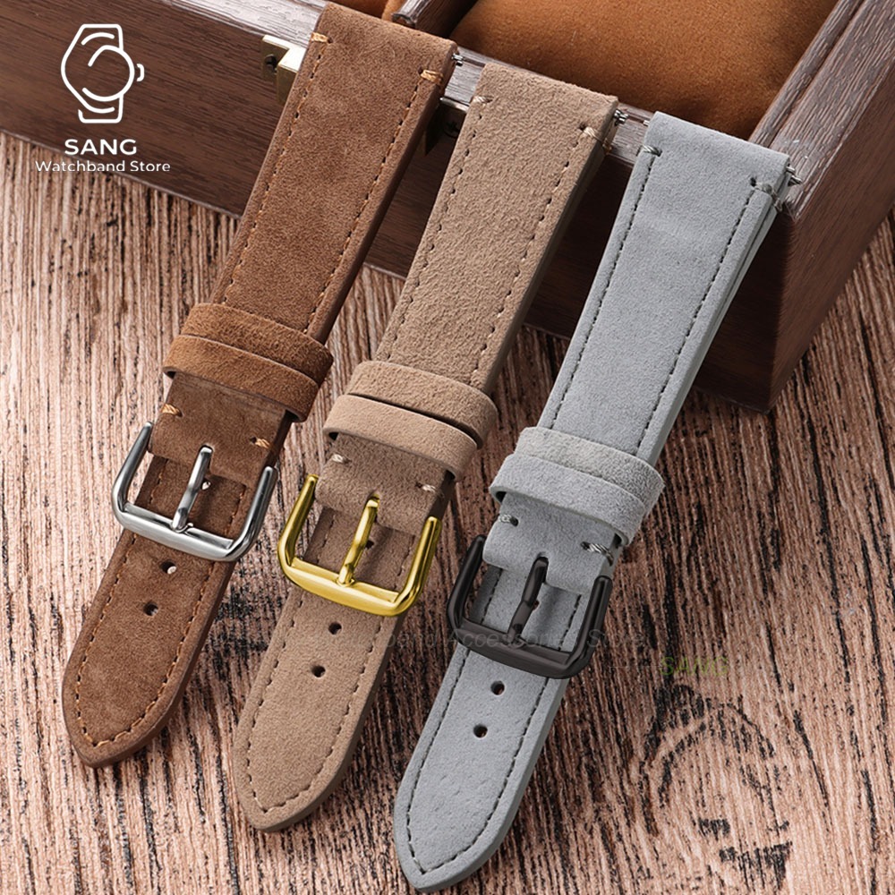 20mm 22mm Tali Jam Tangan Kuli - Suede Strap Watch ulasan dan harga