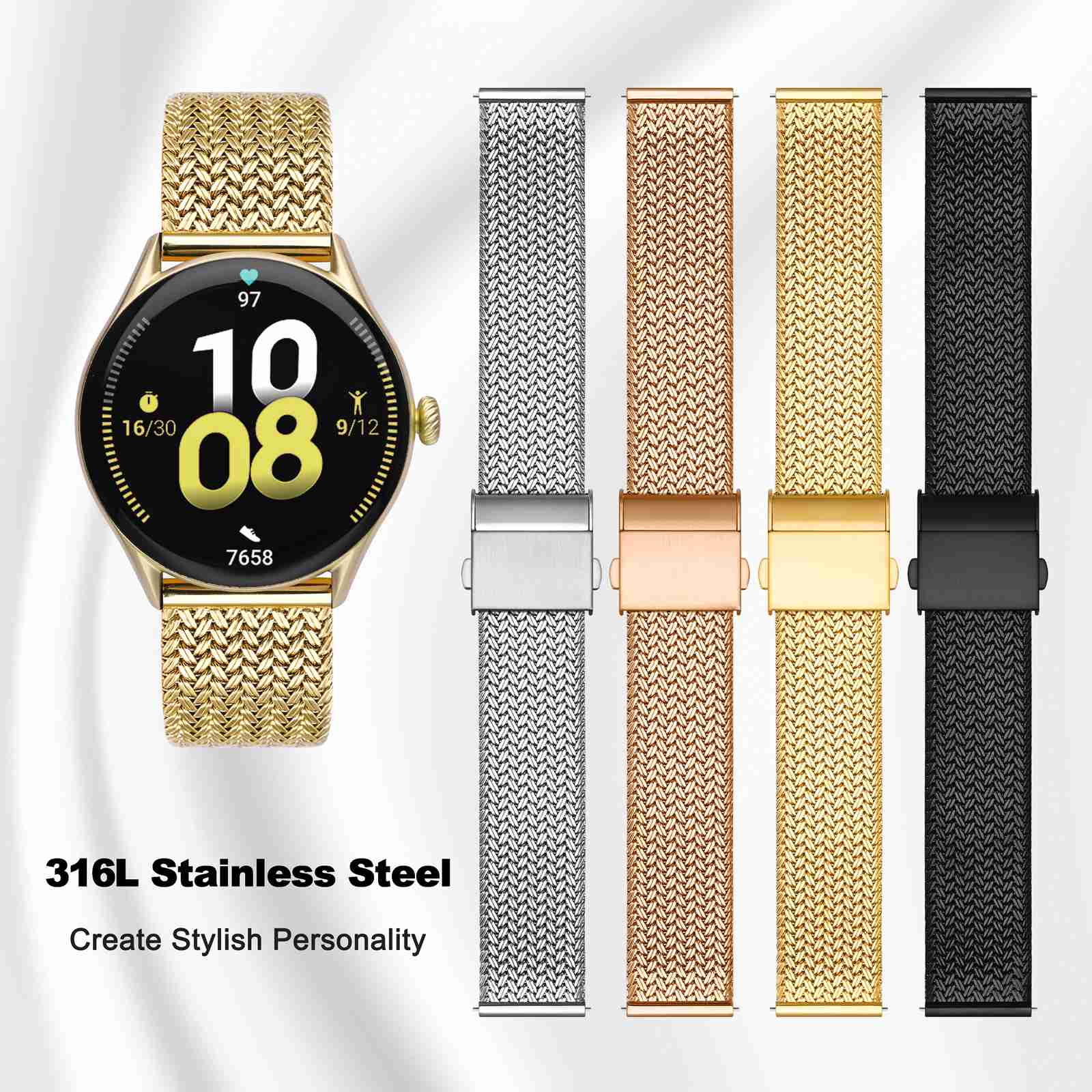WOCCI gelang jam tangan logam  - Mesh Strap Metal ulasan dan harga