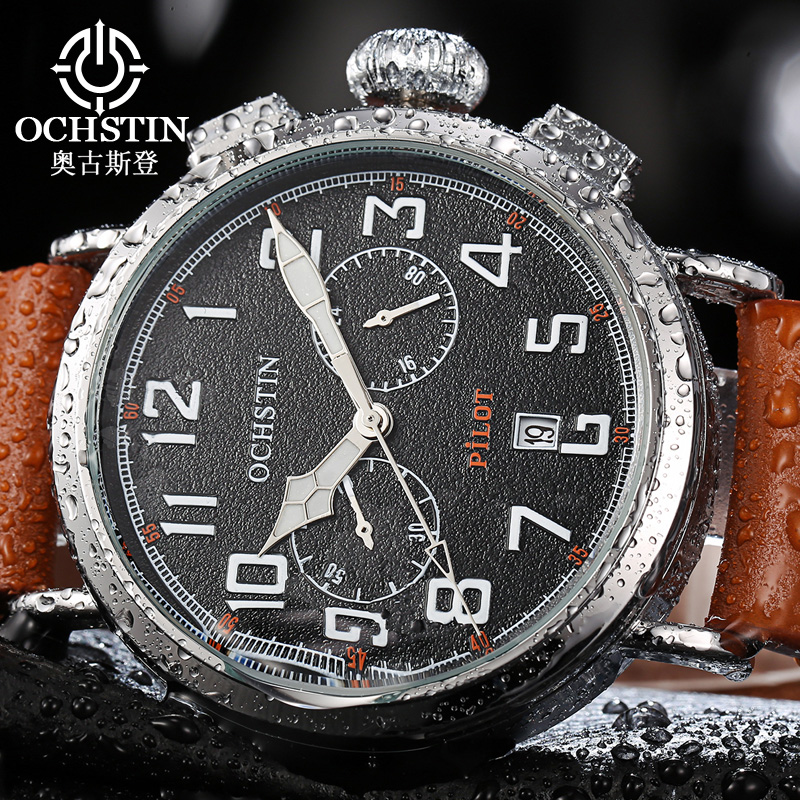 OCHSTIN Jam Tangan Kuarsa Pria - Leather Watch Band Men ulasan dan harga