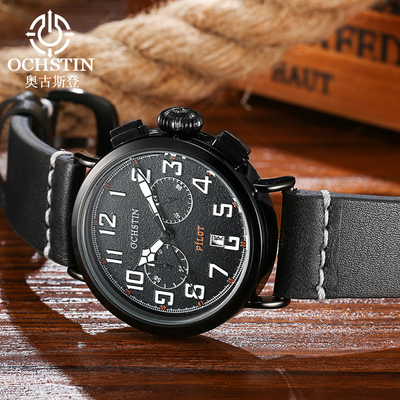 OCHSTIN Jam Tangan Kuarsa Pria - Leather Watch Band Men ulasan dan harga