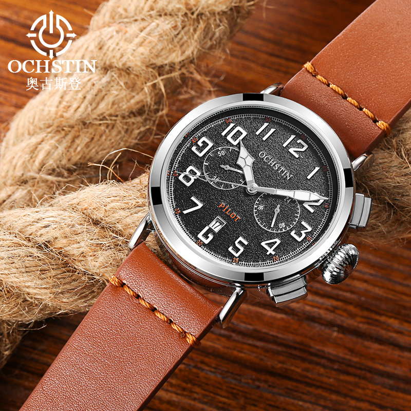 OCHSTIN Jam Tangan Kuarsa Pria - Leather Watch Band Men ulasan dan harga